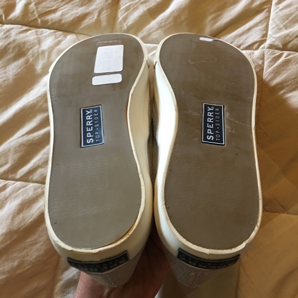 NWT Sperry Top-Sider Silver Metallic Leather Slip-on Shoes Size 8 - Picture 8 of 11